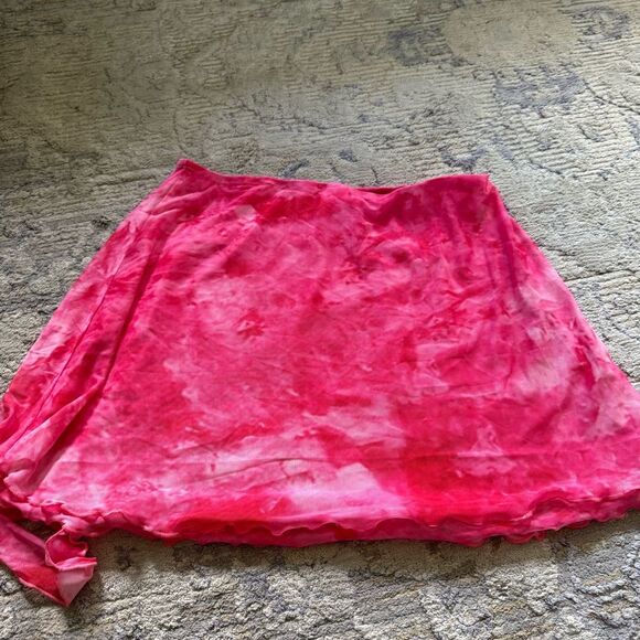 Women’s size L Pink Tie-Dye Mini skirt NWOT - Picture 7 of 7